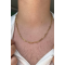 Altın Renk Unisex Çelik Zincir Kolye